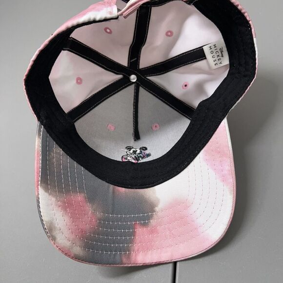 NWT Disney Mickey Mouse Baseball Hat Pink Tie Dye Adjustable Strap Concept One - Picture 7 of 9